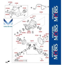 50-501 rear differential hyundai santa fe 2015-18